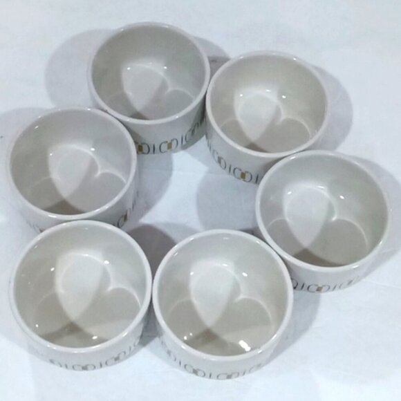 Vintage W.H. Grindlay "Lattice" Dessert Bowls White‎ Mid Century Modern Lot of 6 - Picture 2 of 7